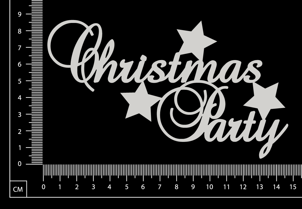Christmas Party - C - White Chipboard