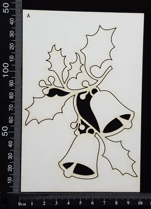Christmas Bells - A - White Chipboard