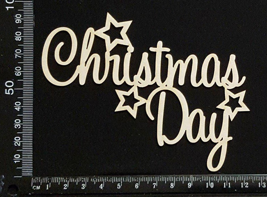 Christmas Day - A - White Chipboard
