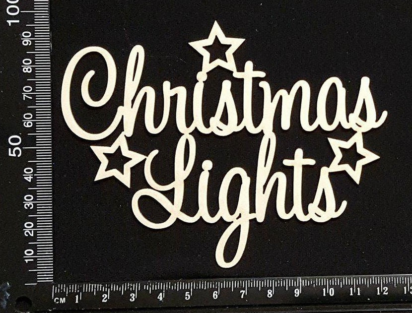 Christmas Lights - White Chipboard