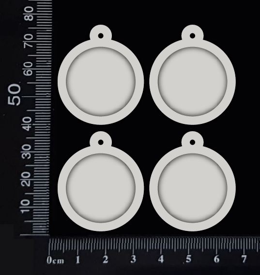 Circle Charms - White Chipboard