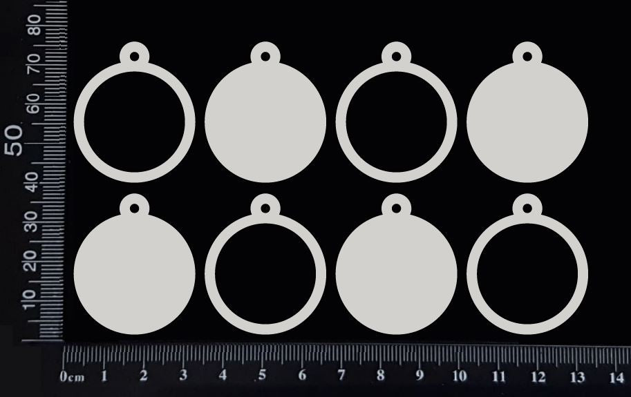Circle Charms - White Chipboard