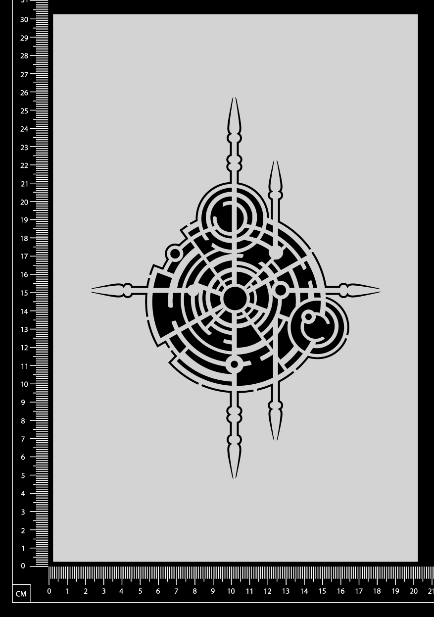 Circles Maze - Stencil - 200mm x 300mm