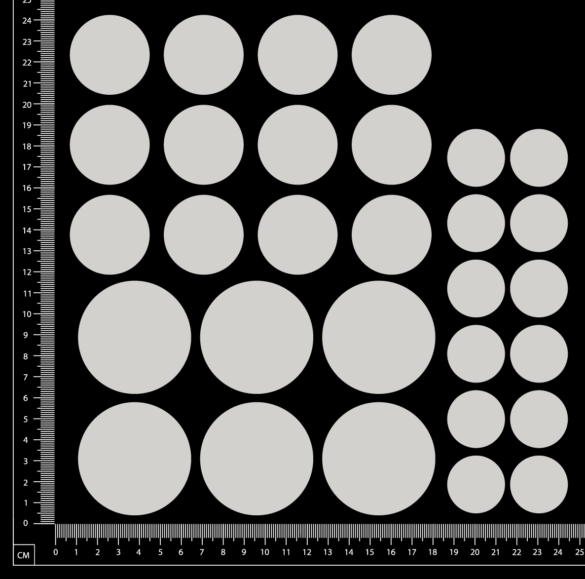 Assorted Circles Set - White Chipboard