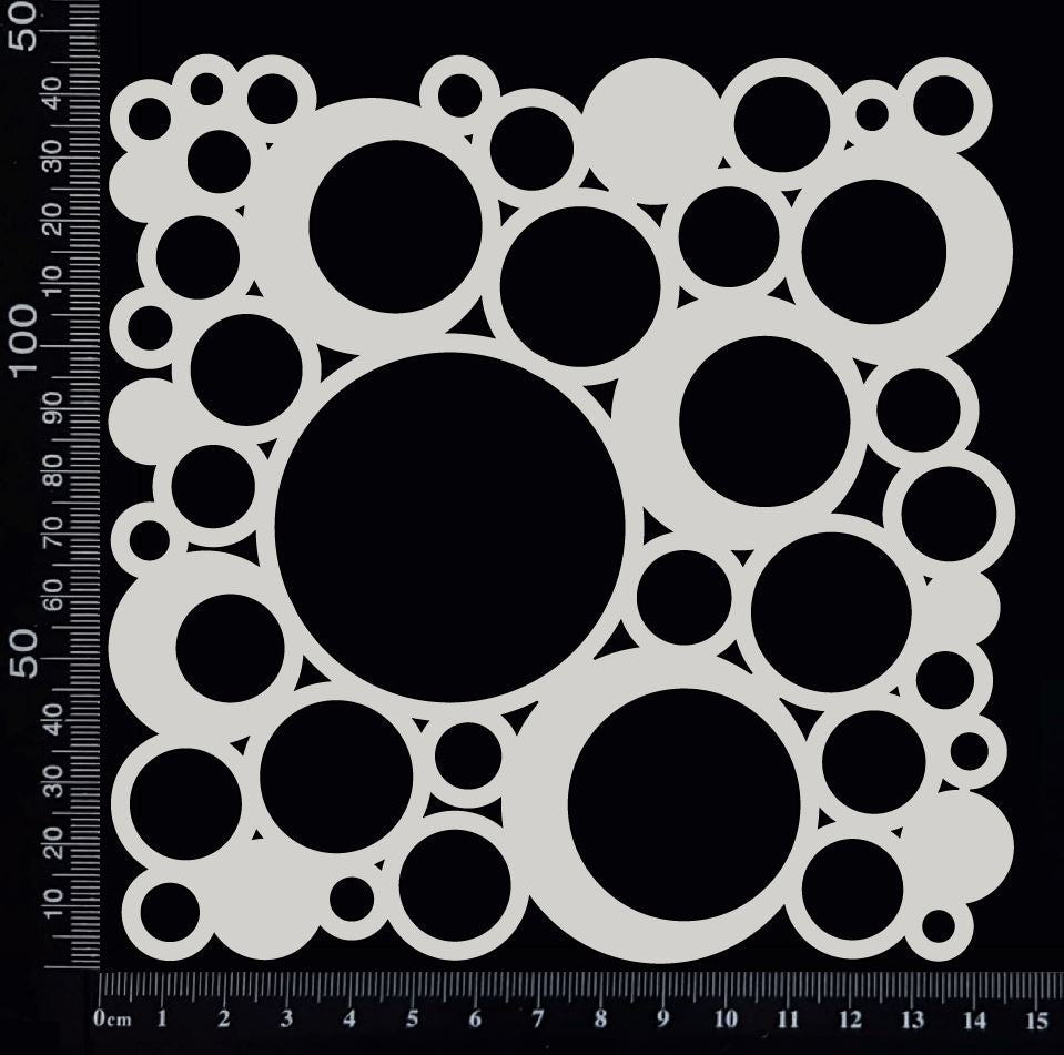 Circles Mesh - B - White Chipboard