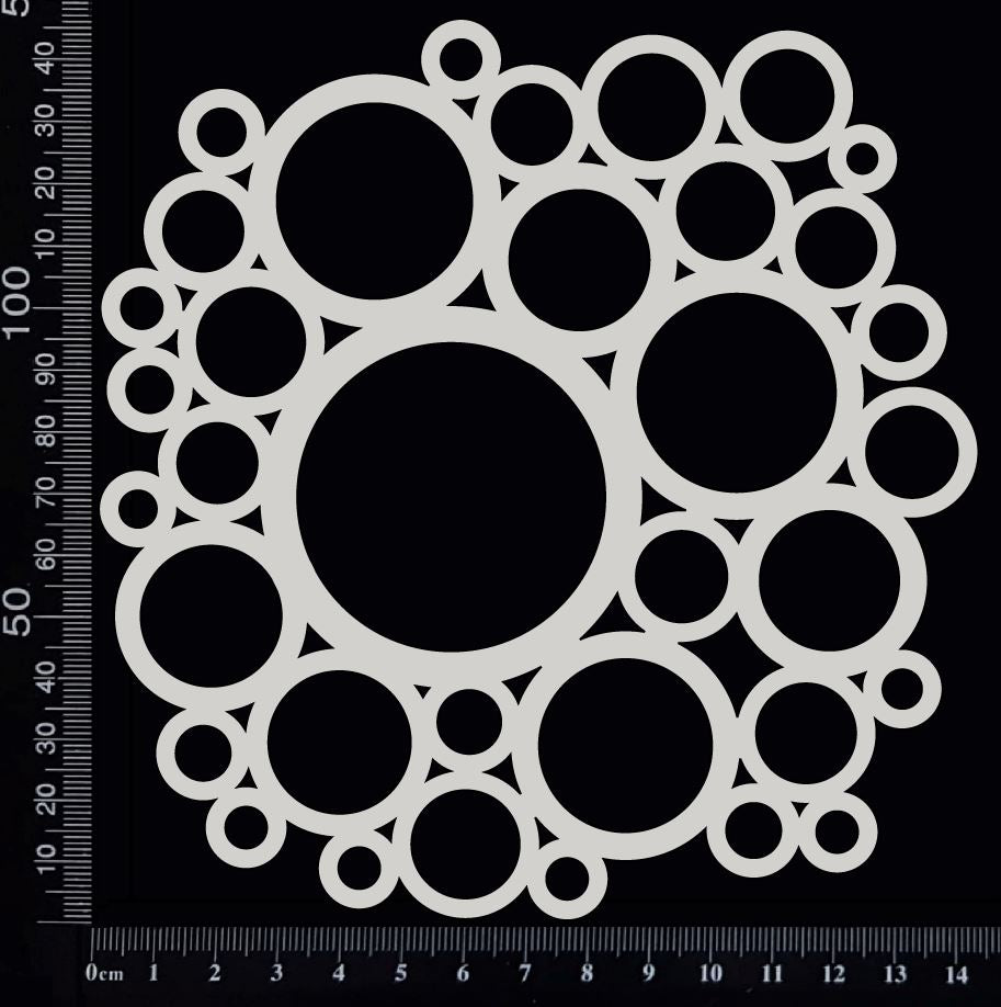 Circles Mesh - D - White Chipboard