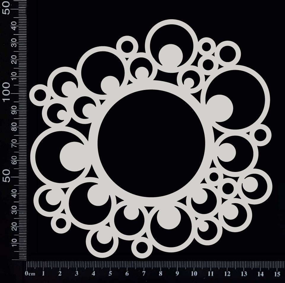 Circles Mesh - F - White Chipboard