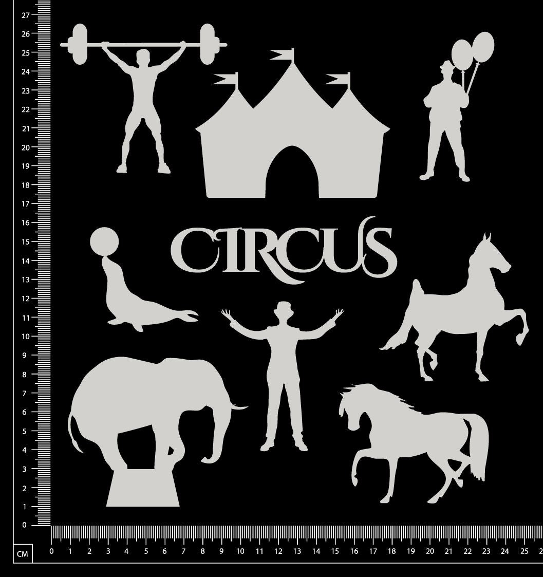 Circus Set - White Chipboard