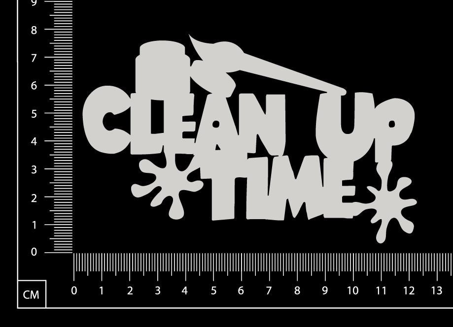 Clean Up Time - White Chipboard