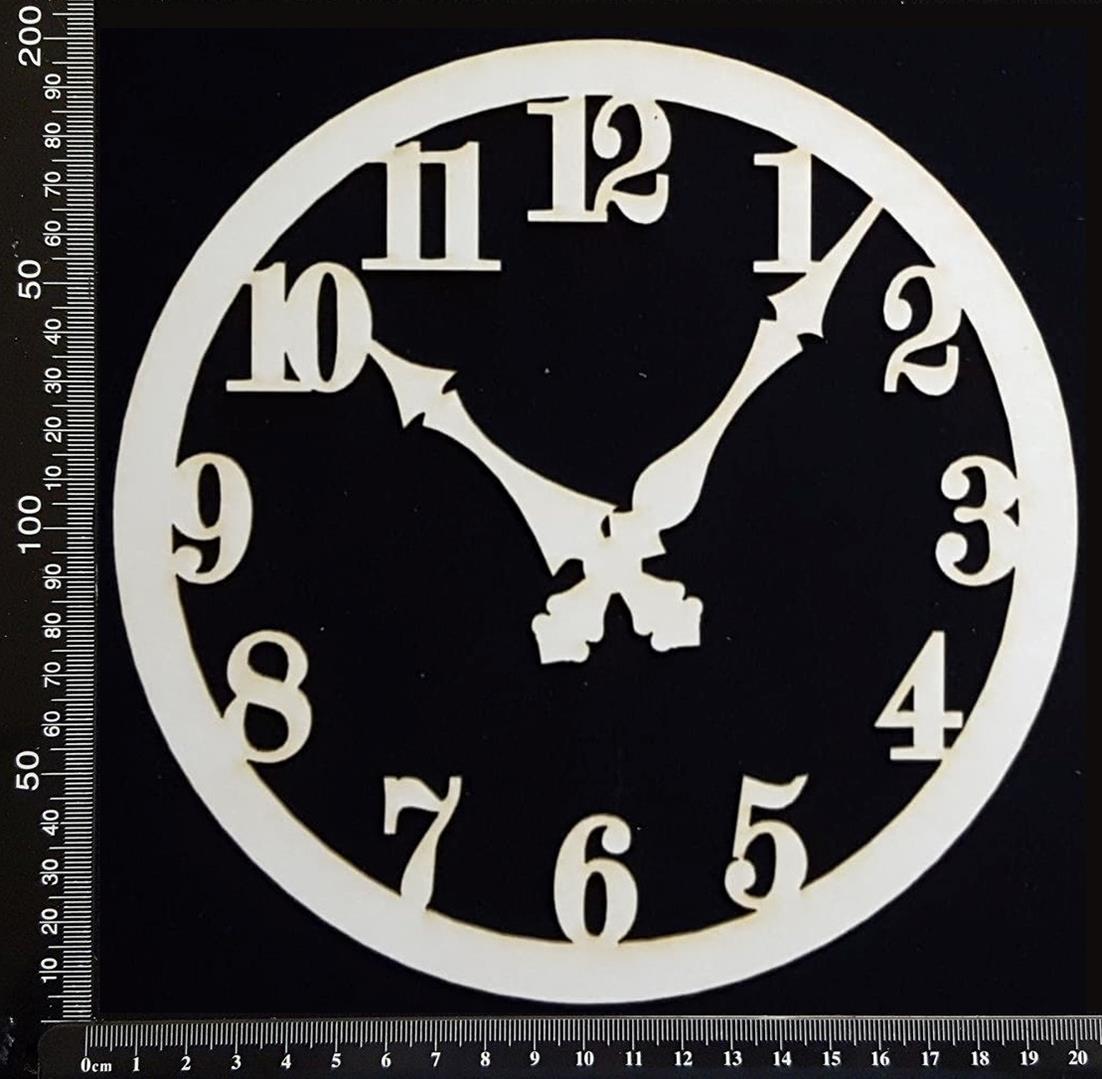 Clock Face - AC - Large - White Chipboard