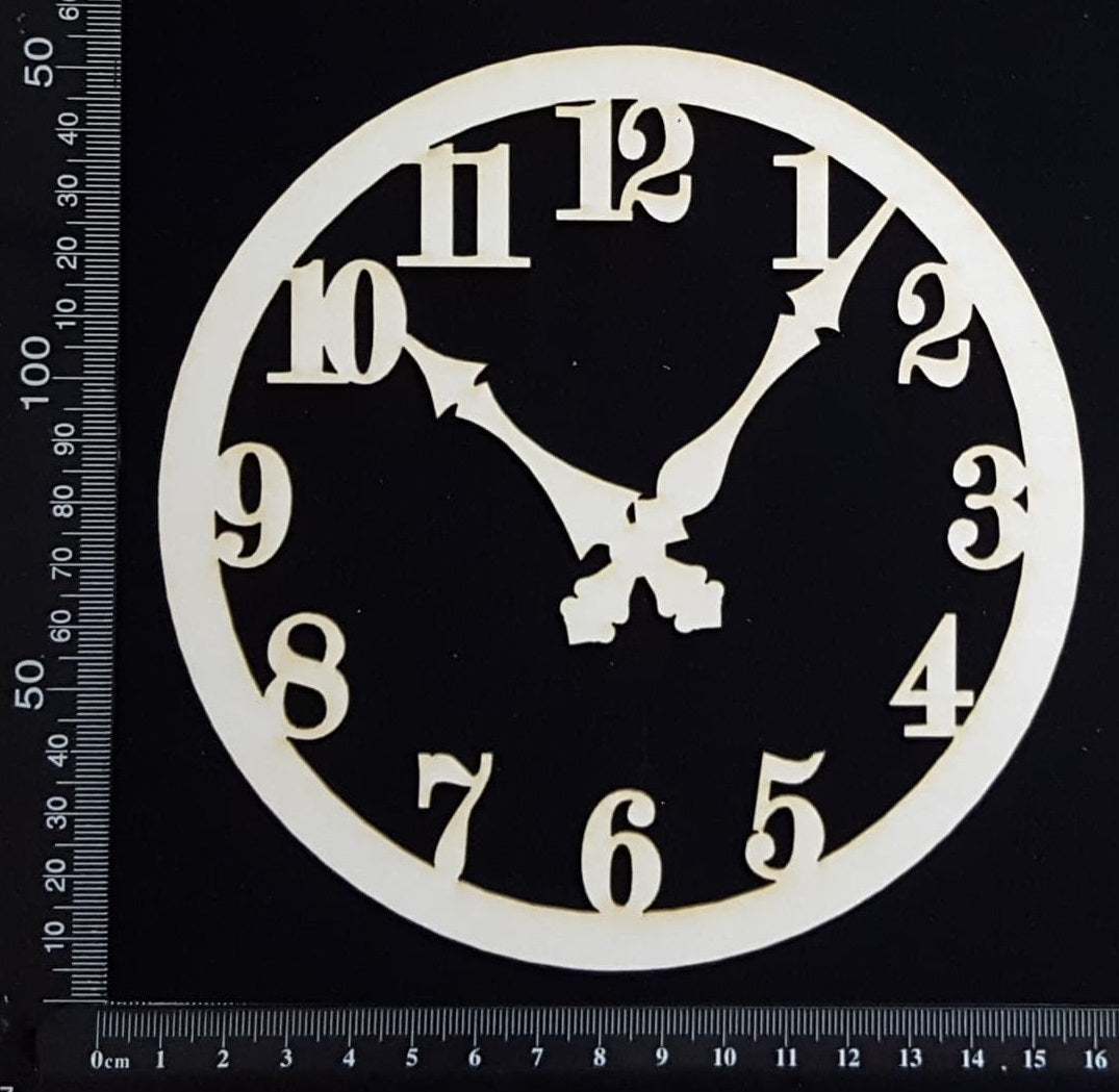 Clock Face - AB - Medium - White Chipboard