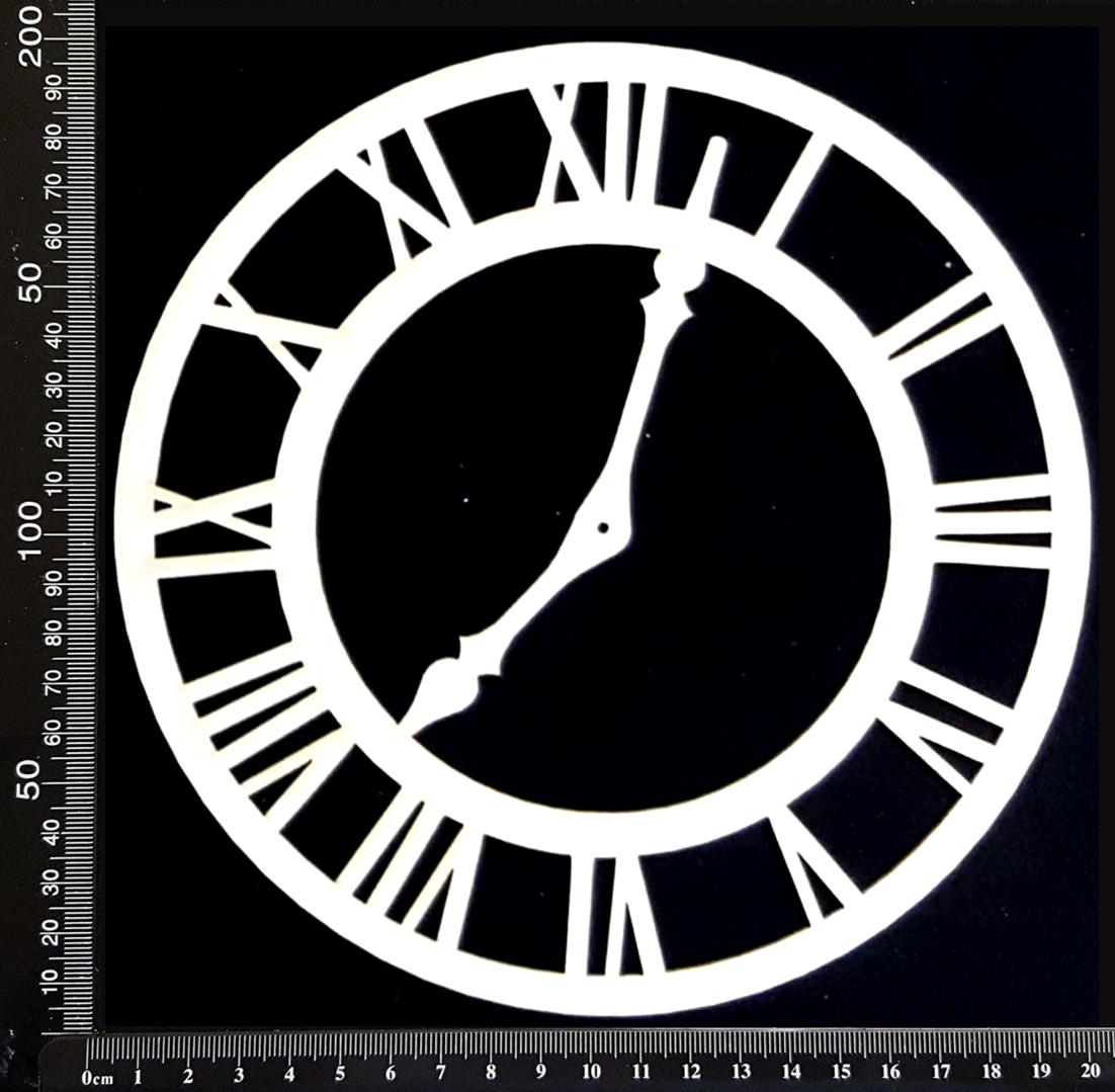 Clock Face - BC - Large - White Chipboard