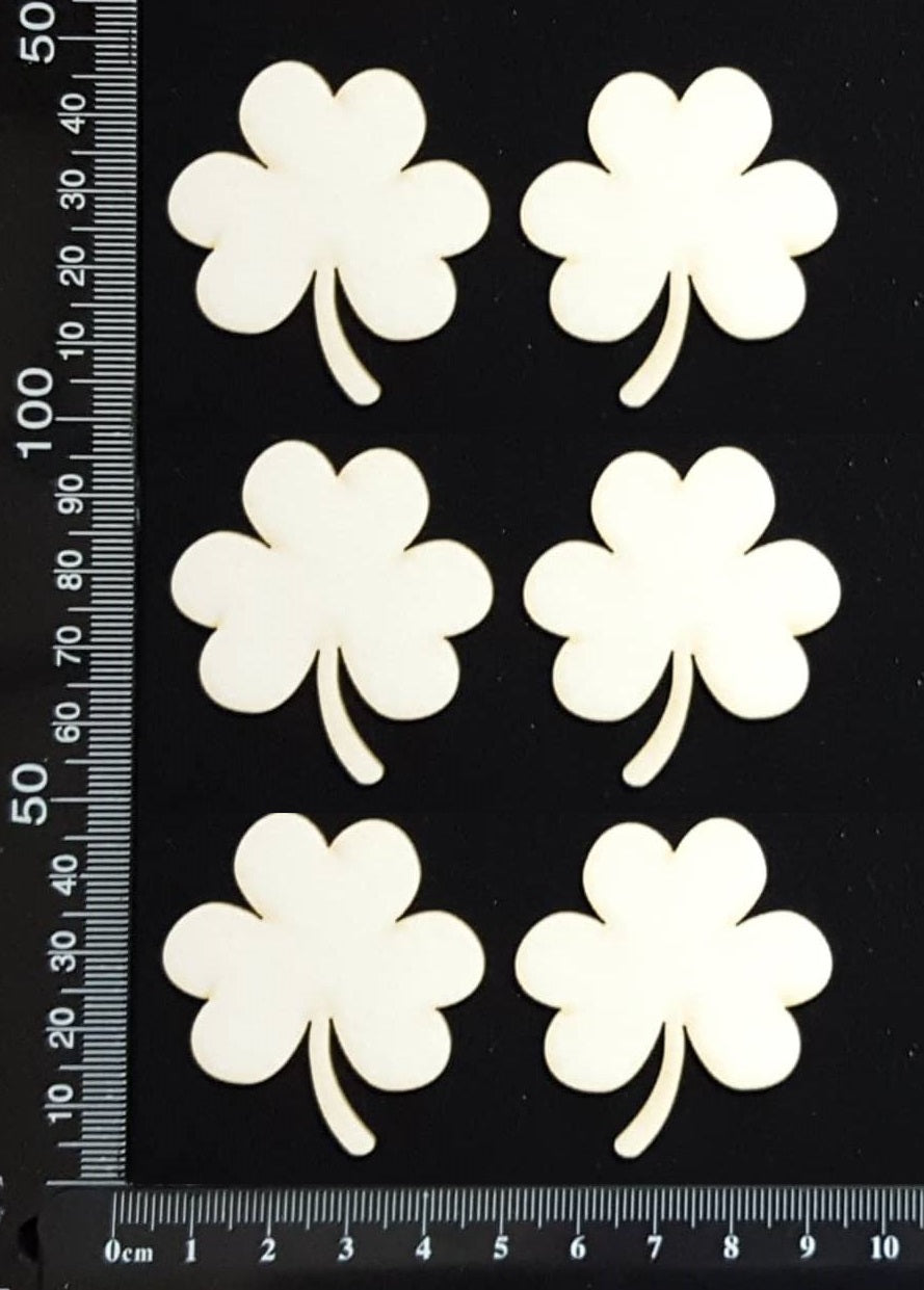 Clovers Set - White Chipboard
