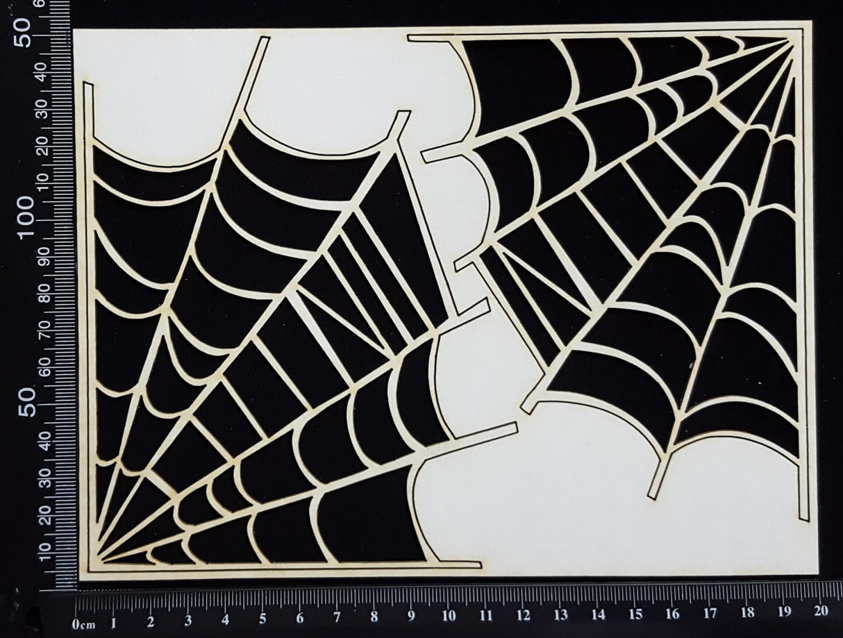 Cobweb Corners - White Chipboard