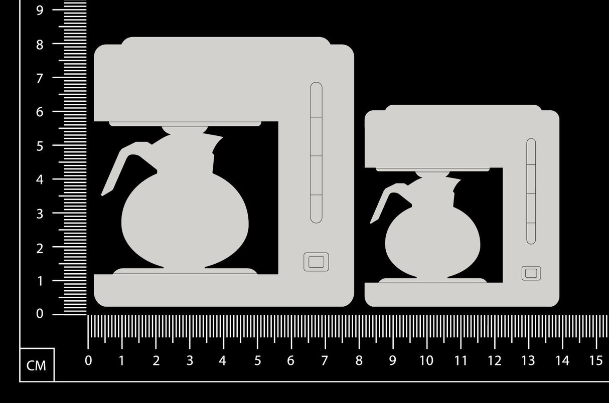 Coffee Maker Set - White Chipboard