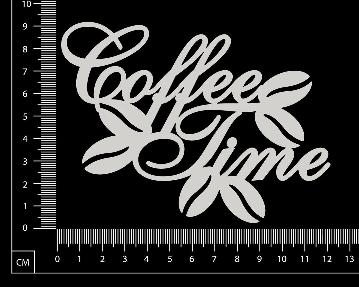 Coffee Time - B - White Chipboard