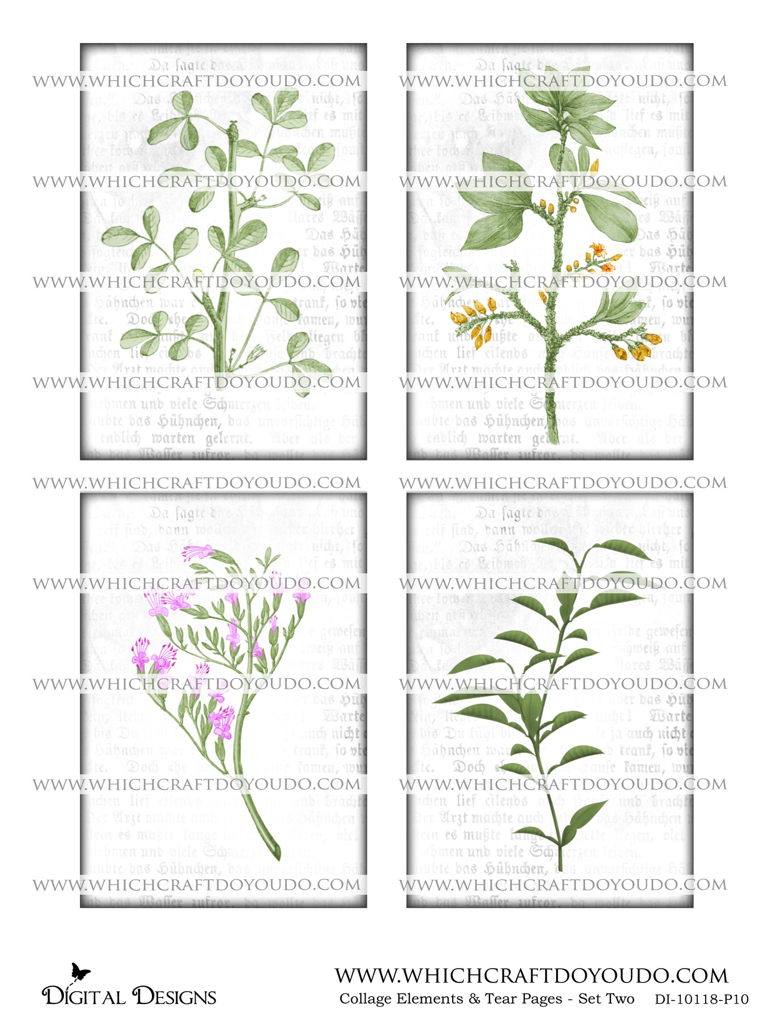 Collage Elements & Tear Pages - Set Two - DI-10118 - Digital Download