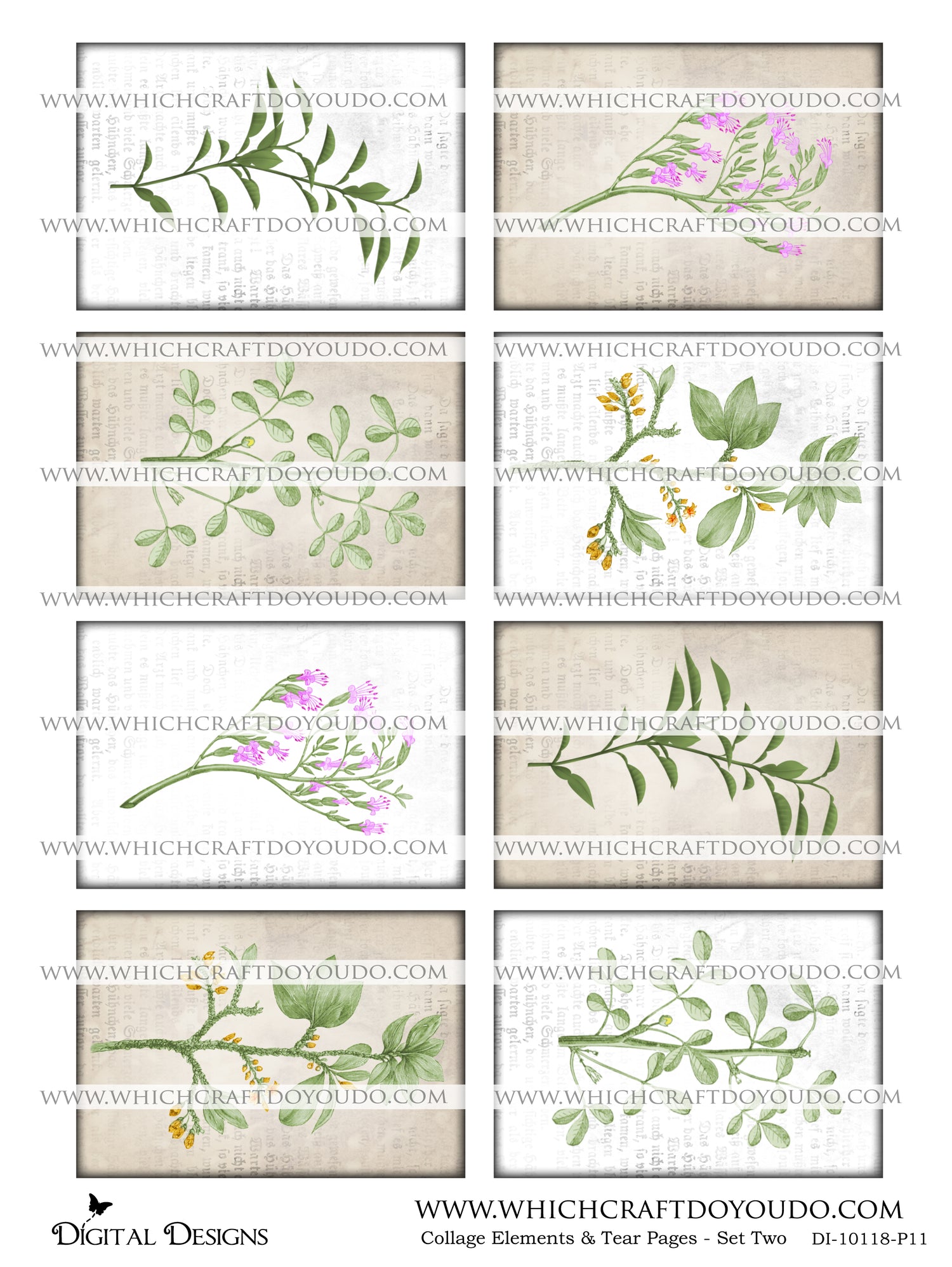 Collage Elements & Tear Pages - Set Two - DI-10118 - Digital Download