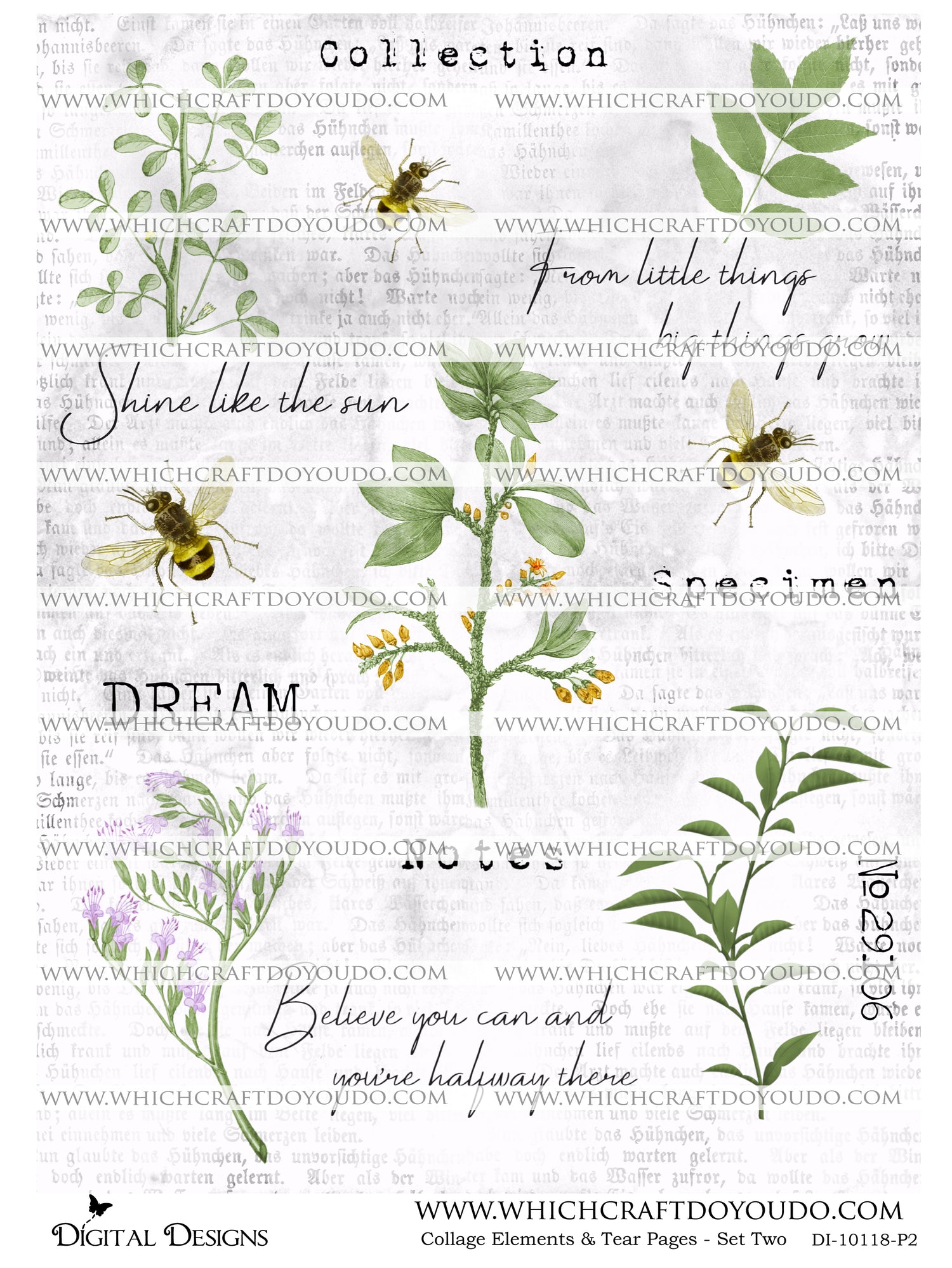 Collage Elements & Tear Pages - Set Two - DI-10118 - Digital Download