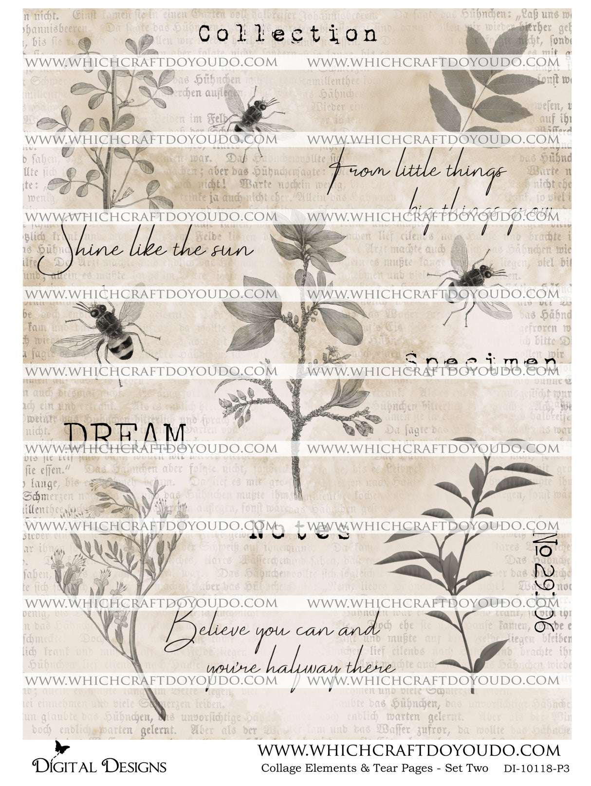 Collage Elements & Tear Pages - Set Two - DI-10118 - Digital Download