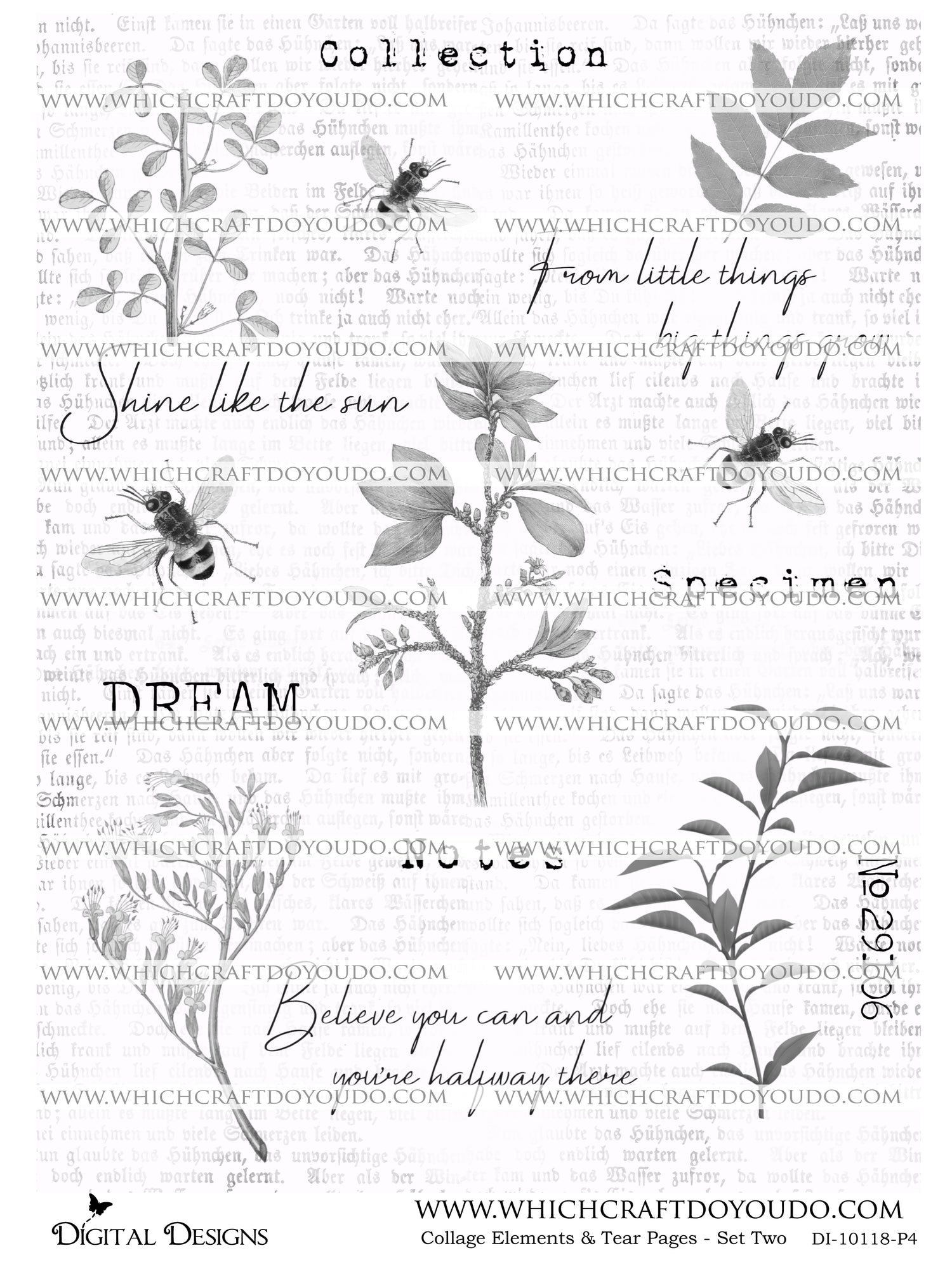 Collage Elements & Tear Pages - Set Two - DI-10118 - Digital Download