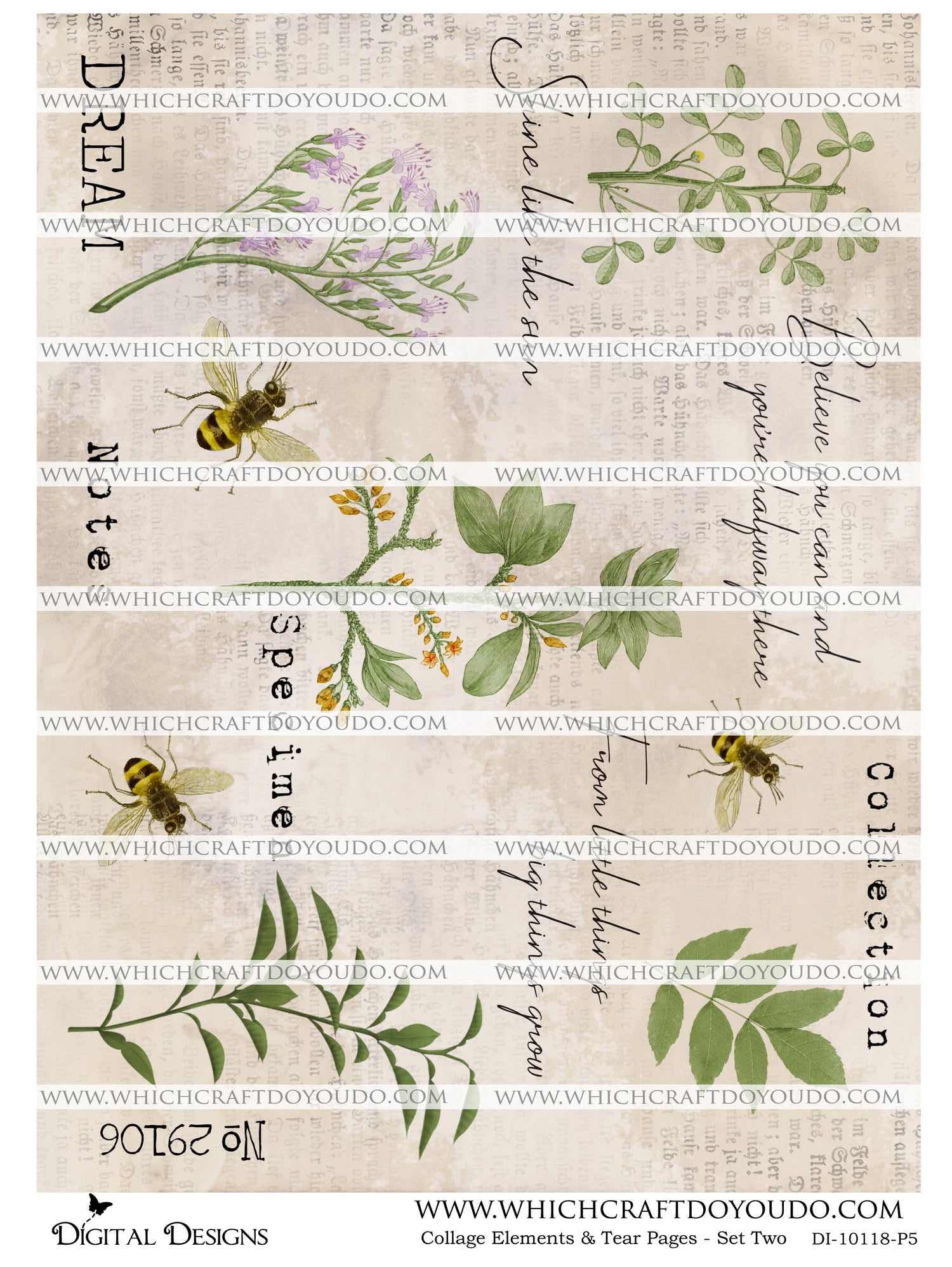 Collage Elements & Tear Pages - Set Two - DI-10118 - Digital Download