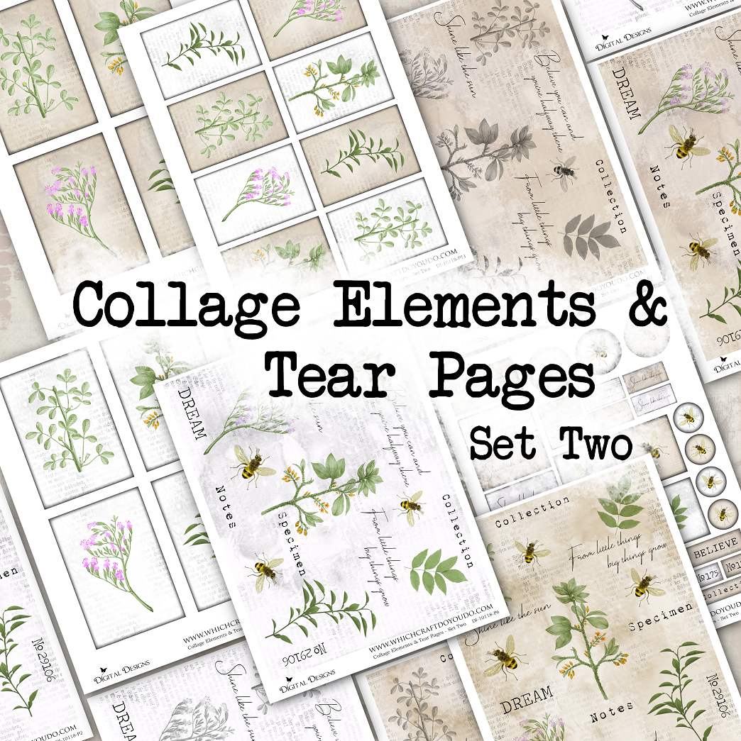 Collage Elements & Tear Pages - Set Two - DI-10118 - Digital Download
