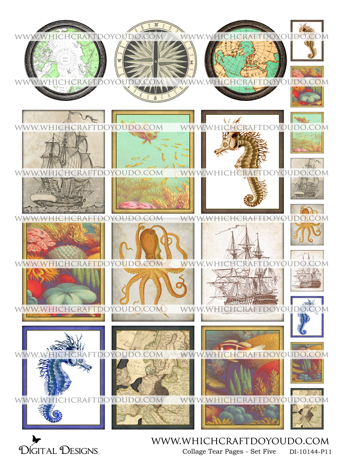 Collage Tear Pages - Set Five - DI-10144 - Digital Download