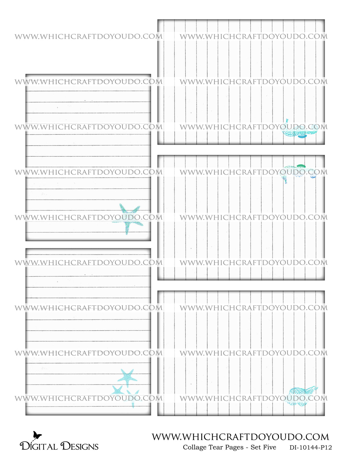 Collage Tear Pages - Set Five - DI-10144 - Digital Download