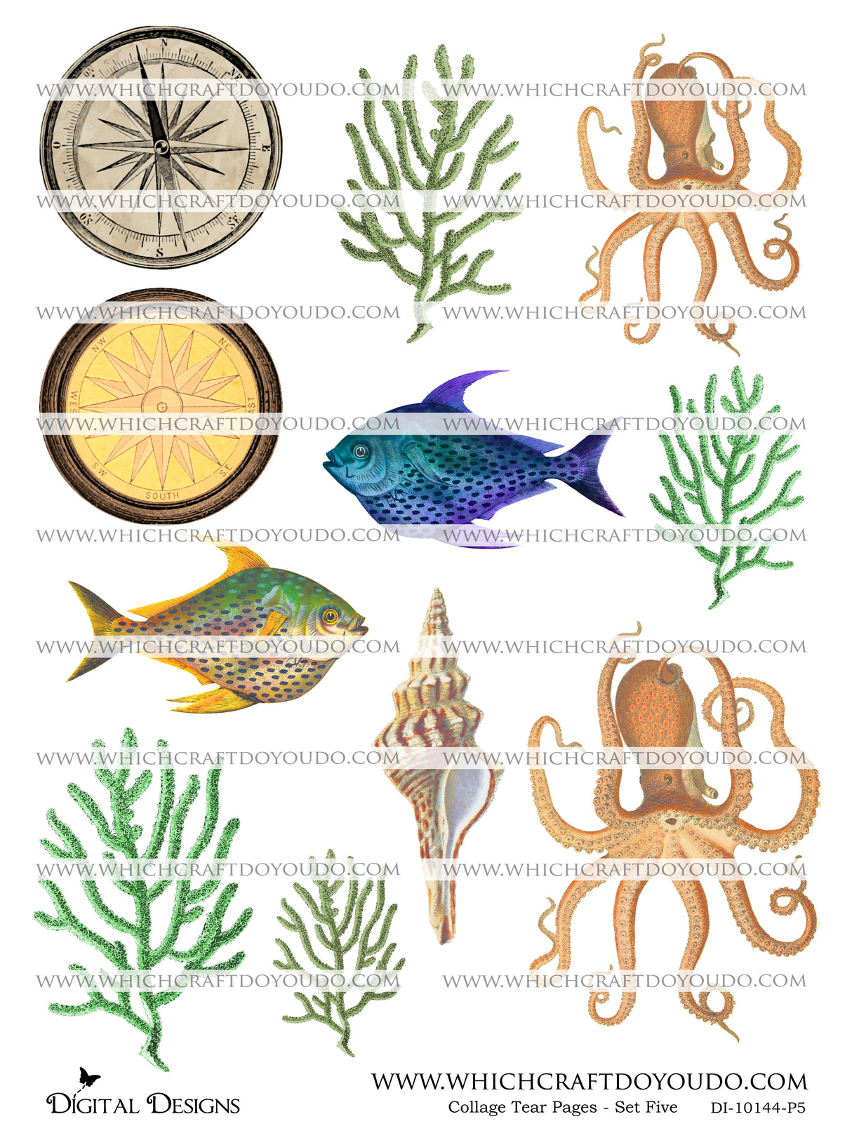 Collage Tear Pages - Set Five - DI-10144 - Digital Download