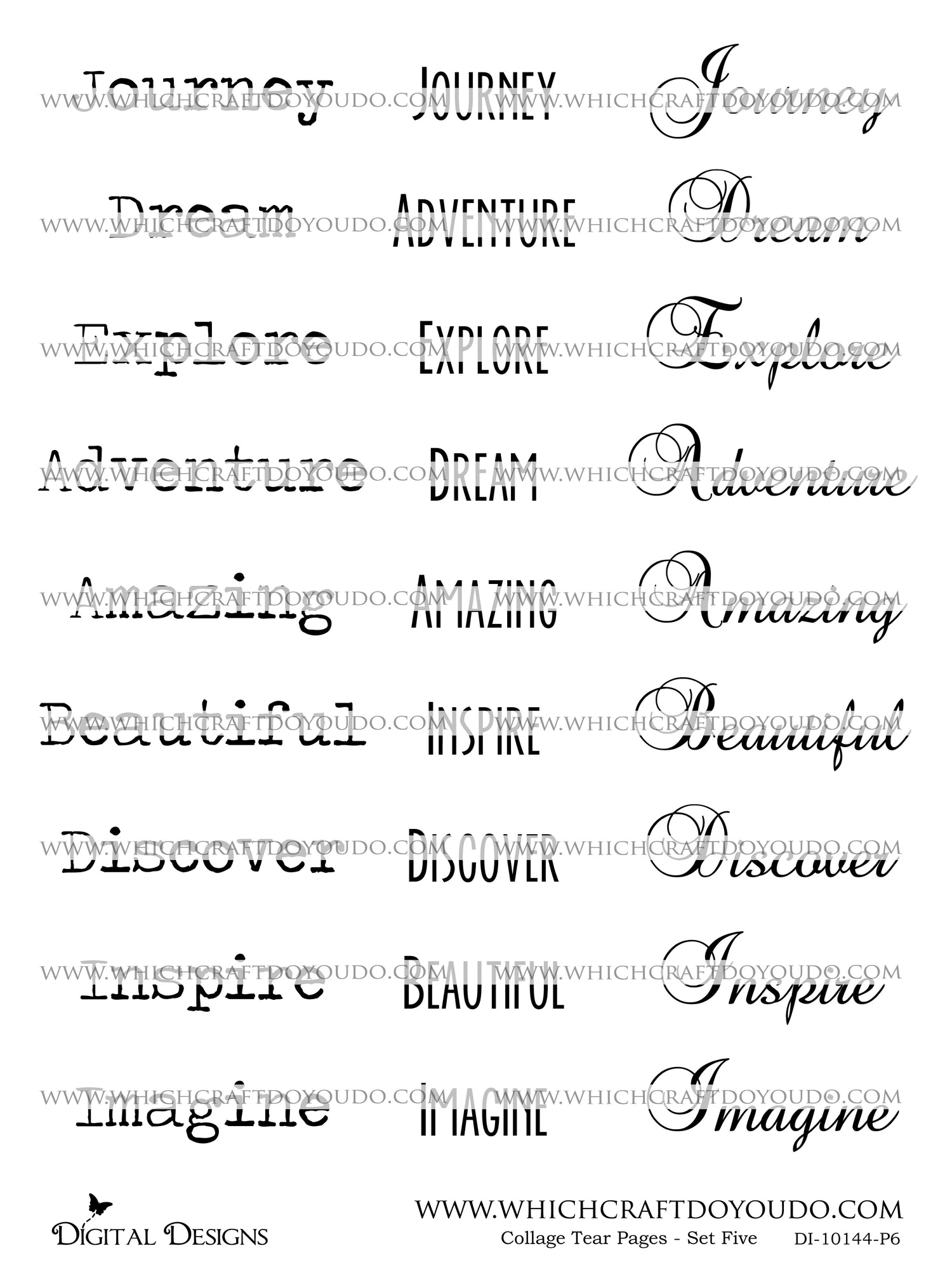 Collage Tear Pages - Set Five - DI-10144 - Digital Download