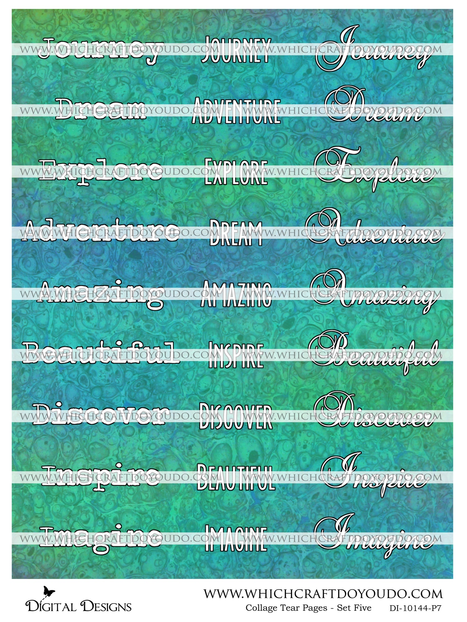 Collage Tear Pages - Set Five - DI-10144 - Digital Download