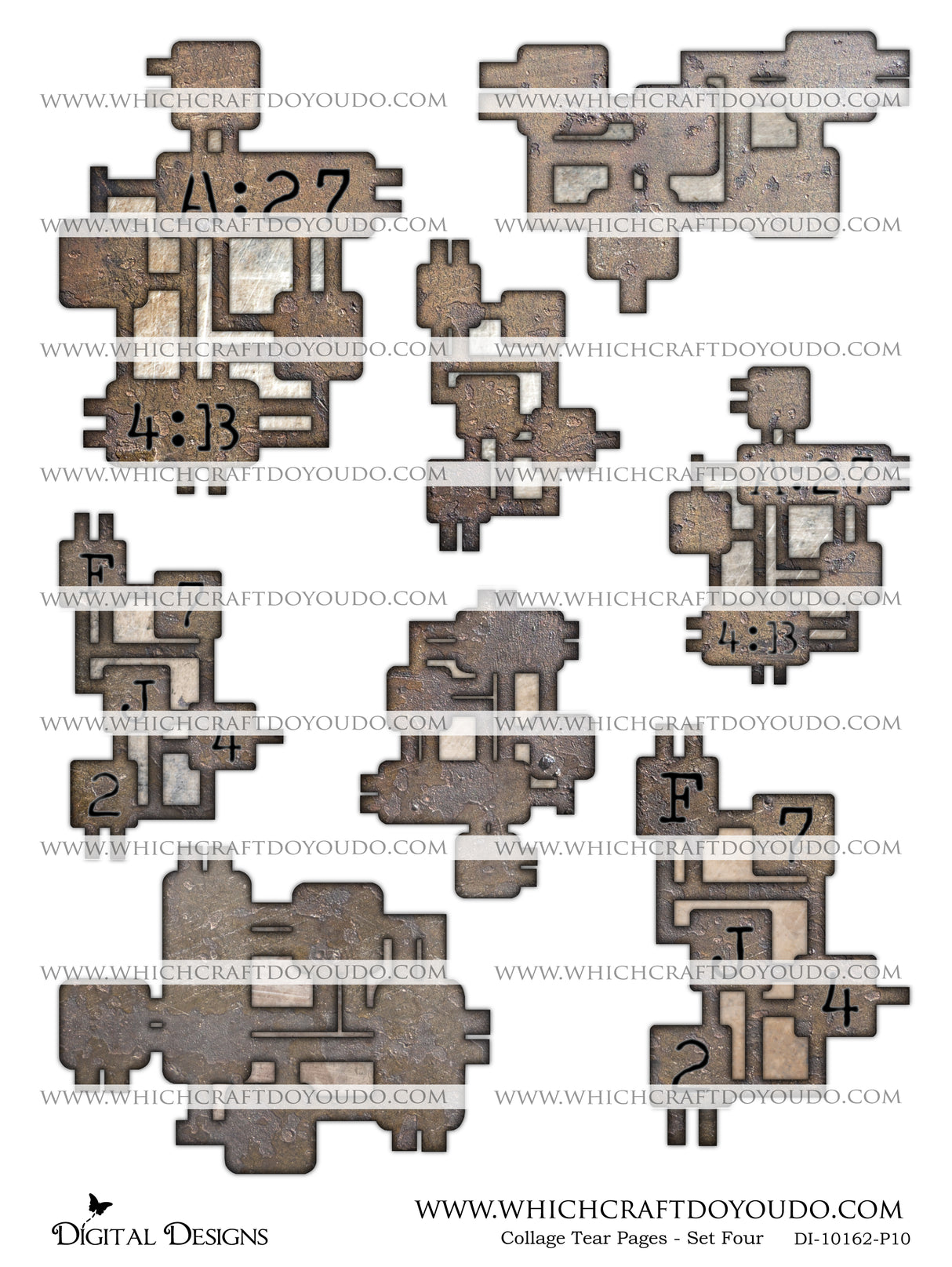 Collage Tear Pages - Set Four - DI-10162 - Digital Download