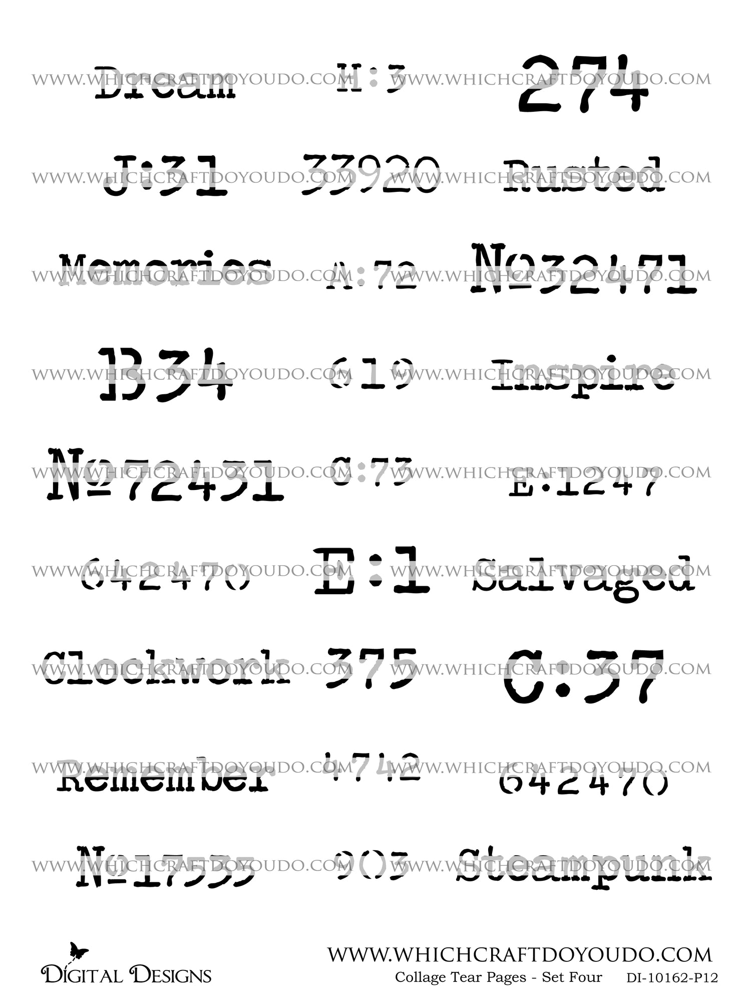 Collage Tear Pages - Set Four - DI-10162 - Digital Download
