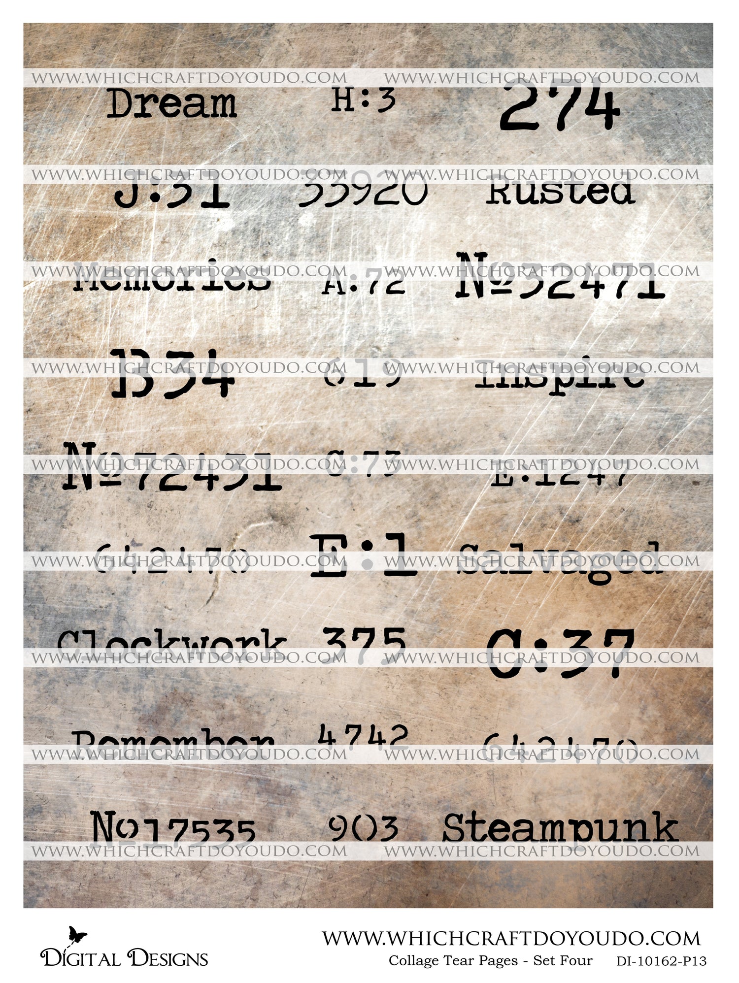 Collage Tear Pages - Set Four - DI-10162 - Digital Download