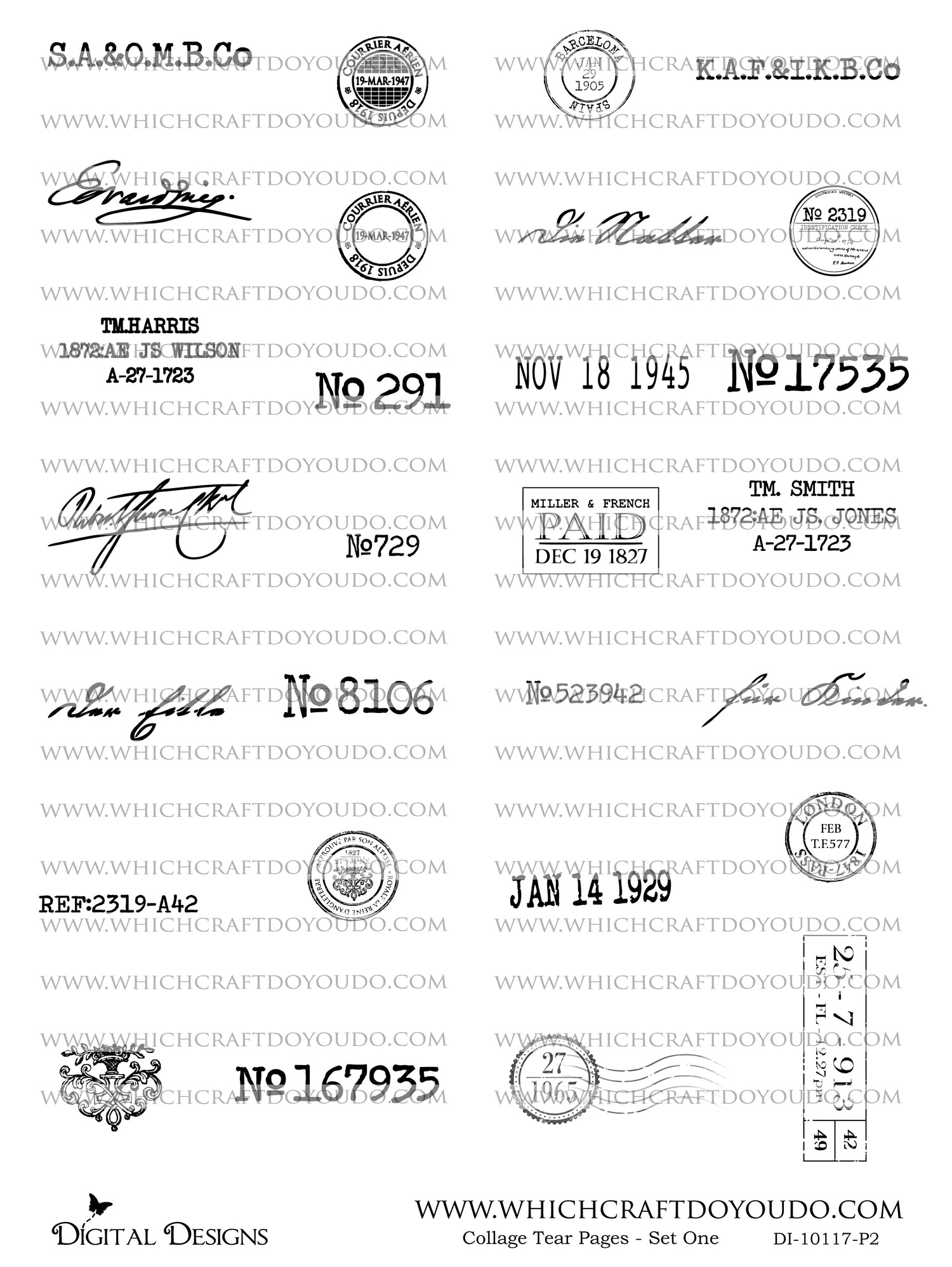 Collage Tear Pages - Set One - DI-10117 - Digital Download
