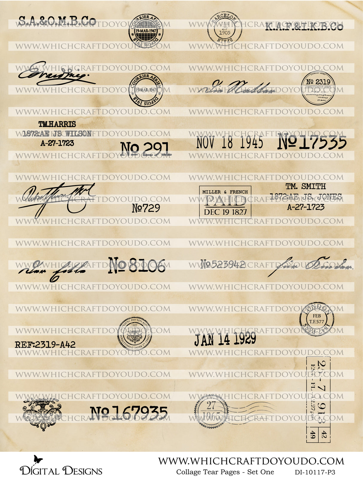 Collage Tear Pages - Set One - DI-10117 - Digital Download