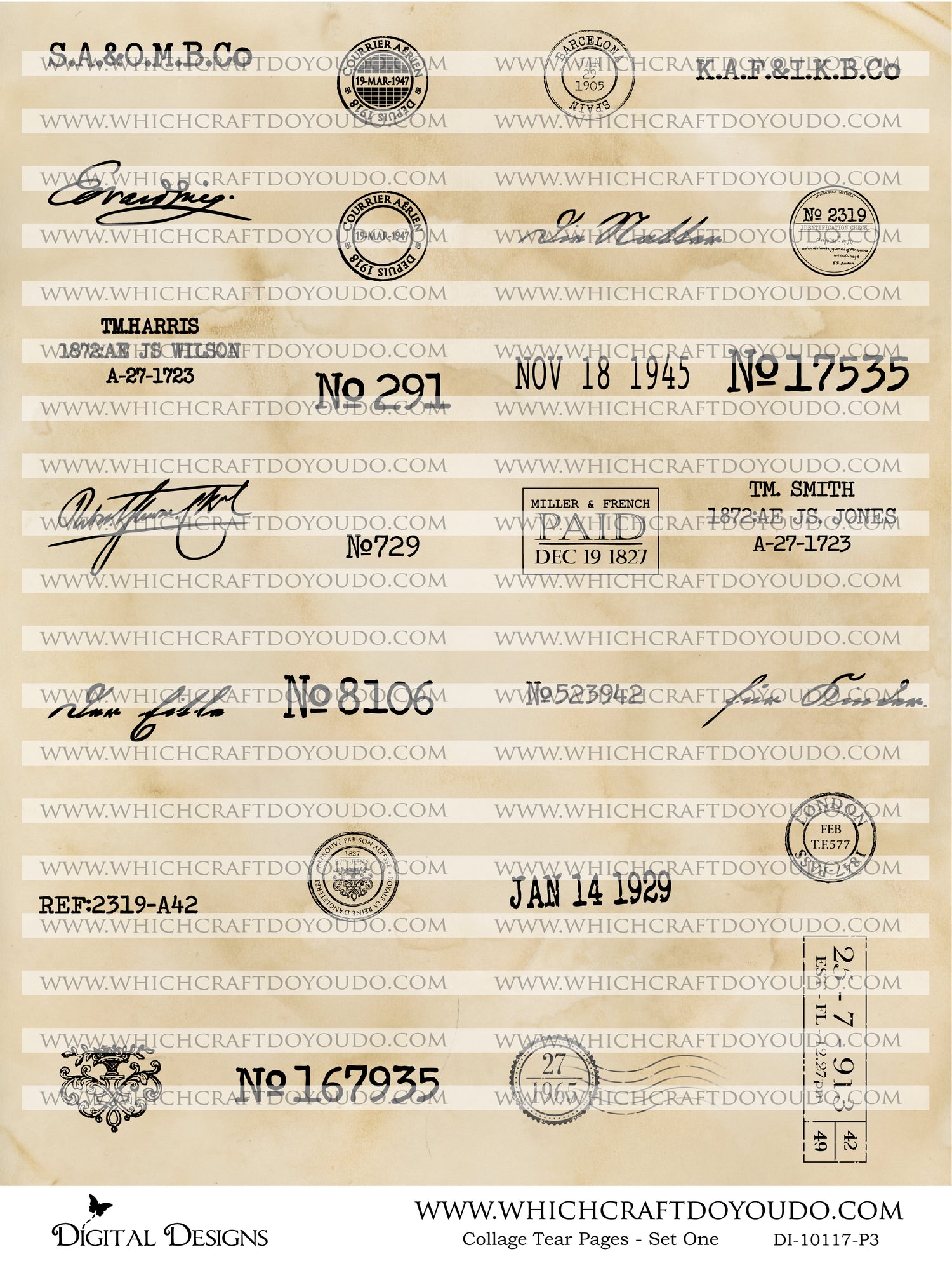 Collage Tear Pages - Set One - DI-10117 - Digital Download
