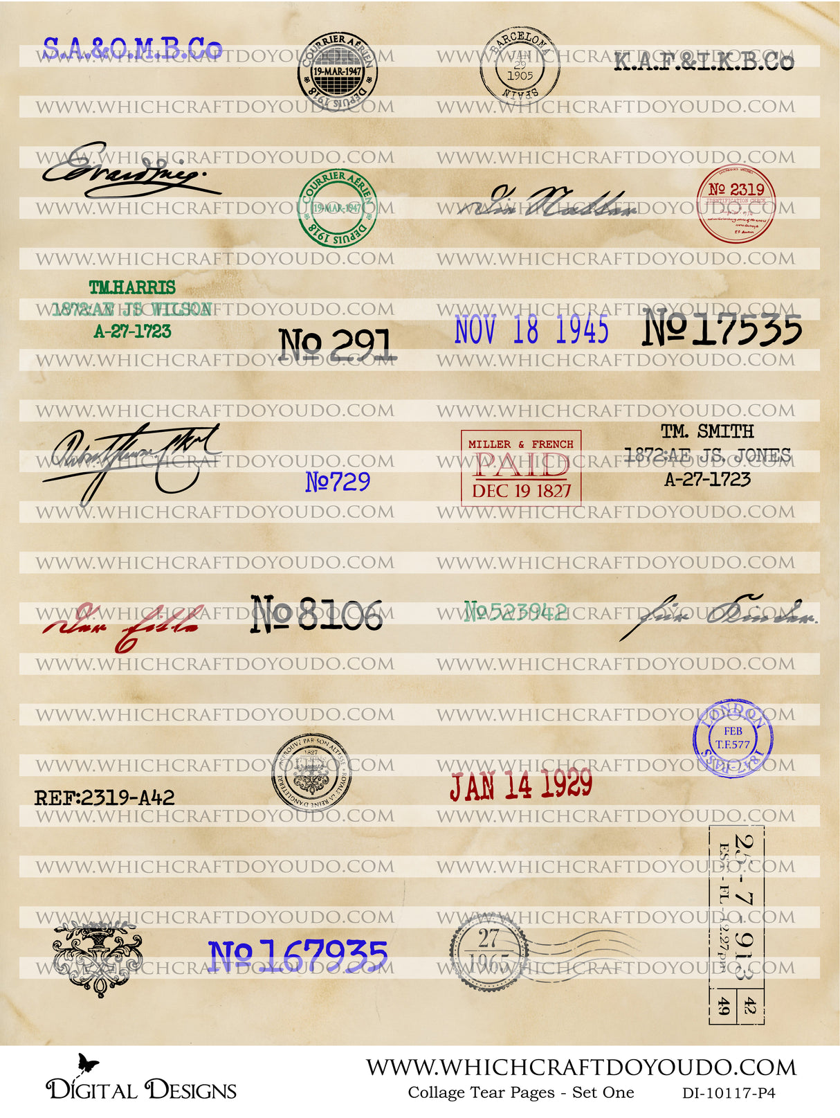 Collage Tear Pages - Set One - DI-10117 - Digital Download