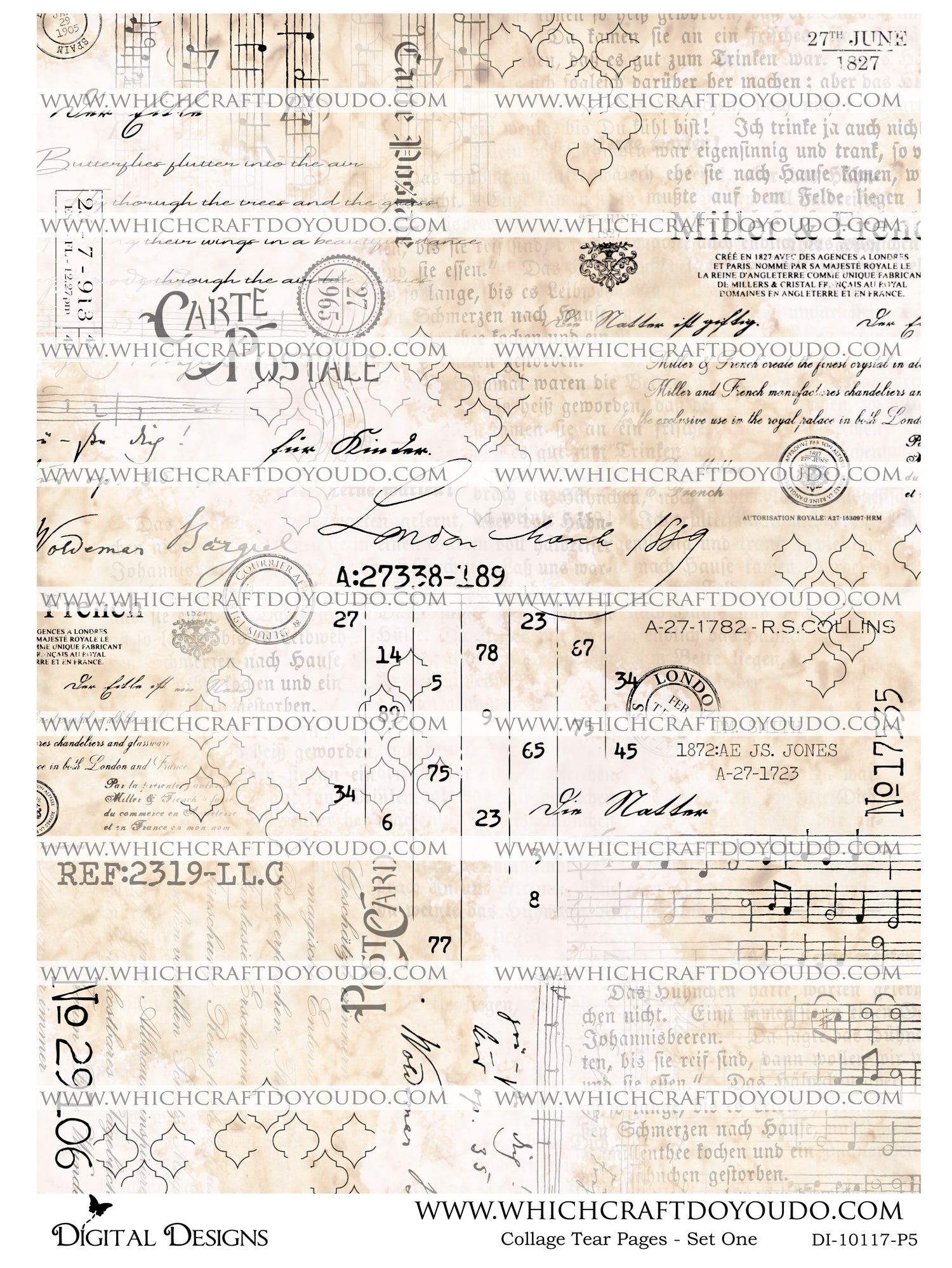 Collage Tear Pages - Set One - DI-10117 - Digital Download