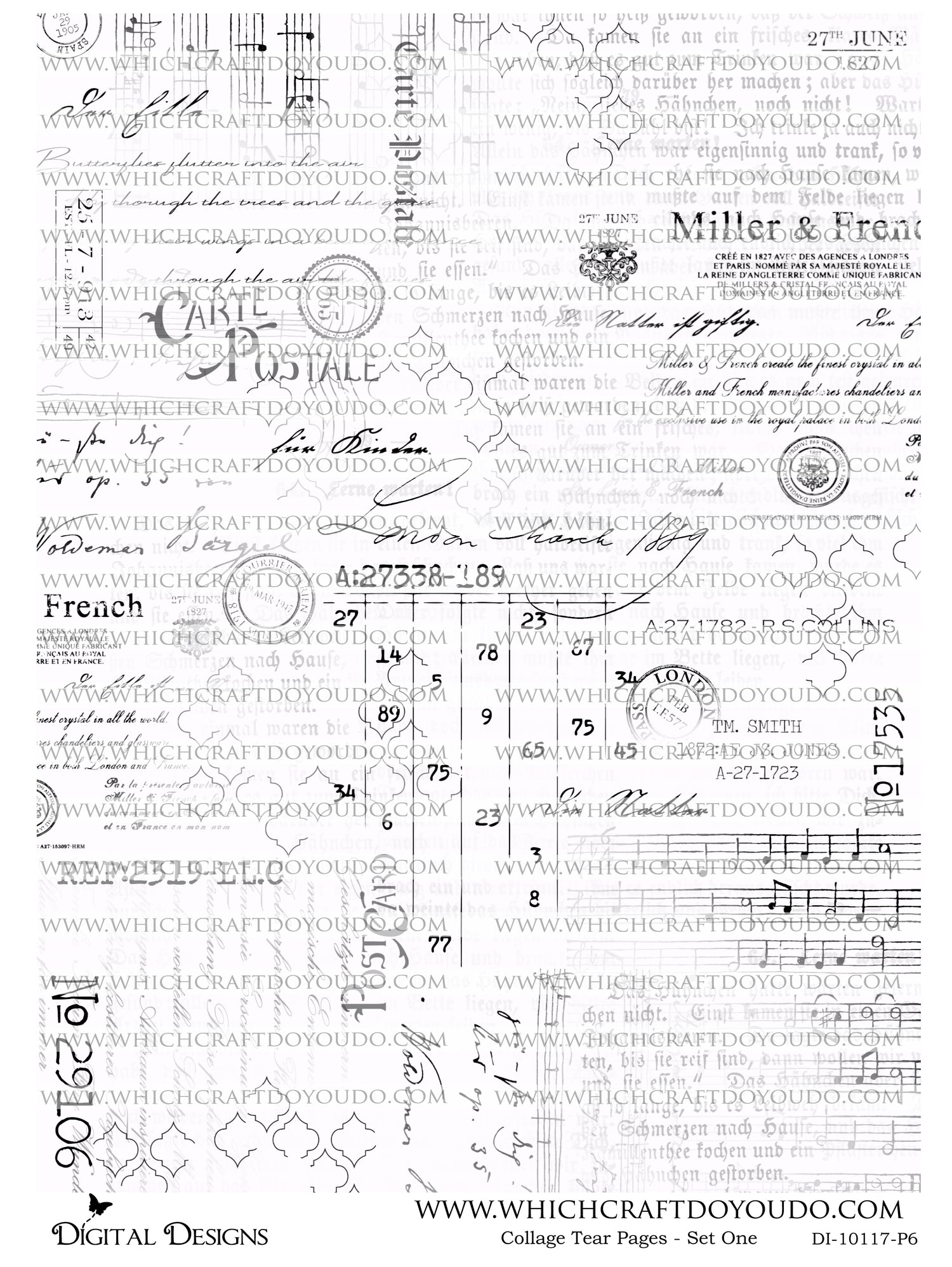 Collage Tear Pages - Set One - DI-10117 - Digital Download