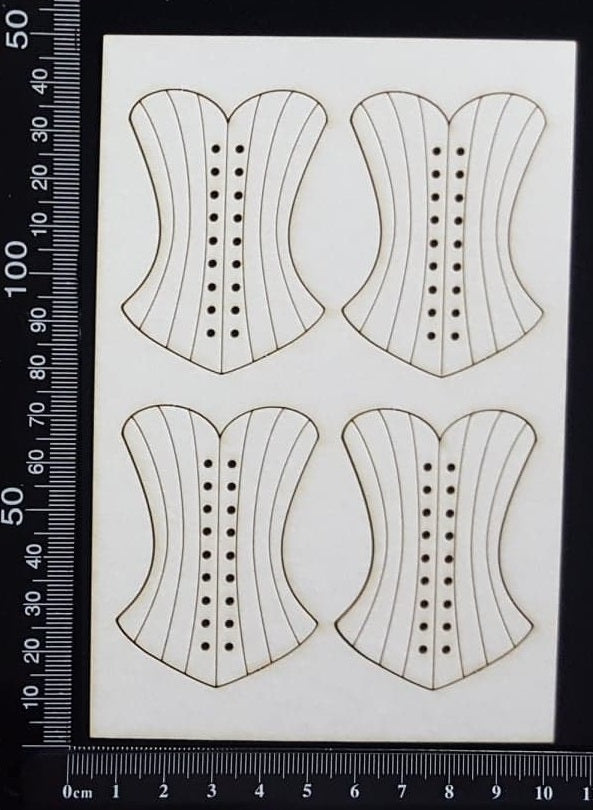 Corset Set - C - Small - White Chipboard