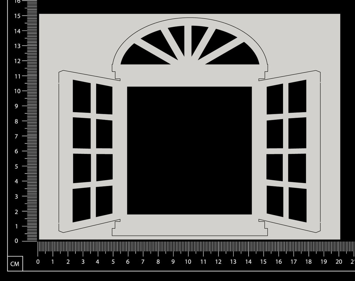 Cottage Window - Classic - Large - White Chipboard