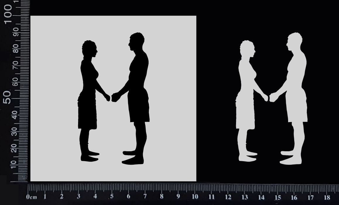 Couple - B - Stencil - 100mm x 100mm