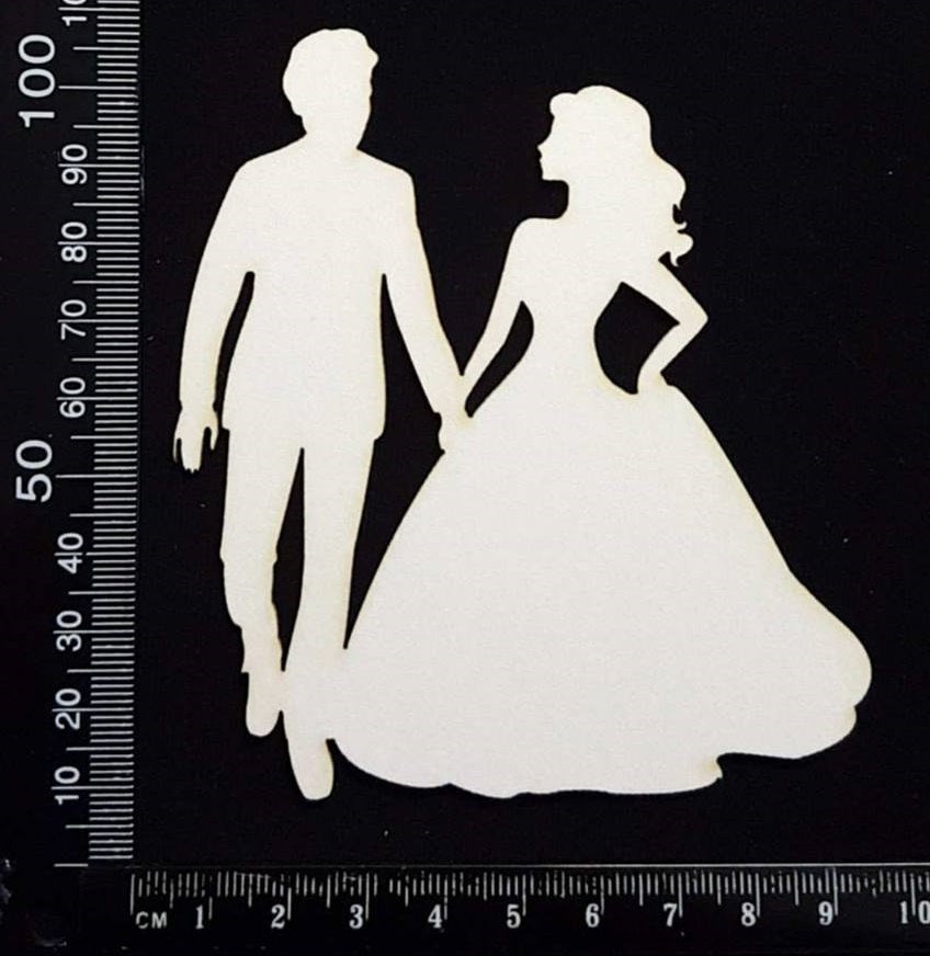 Dance Couple - B - White Chipboard