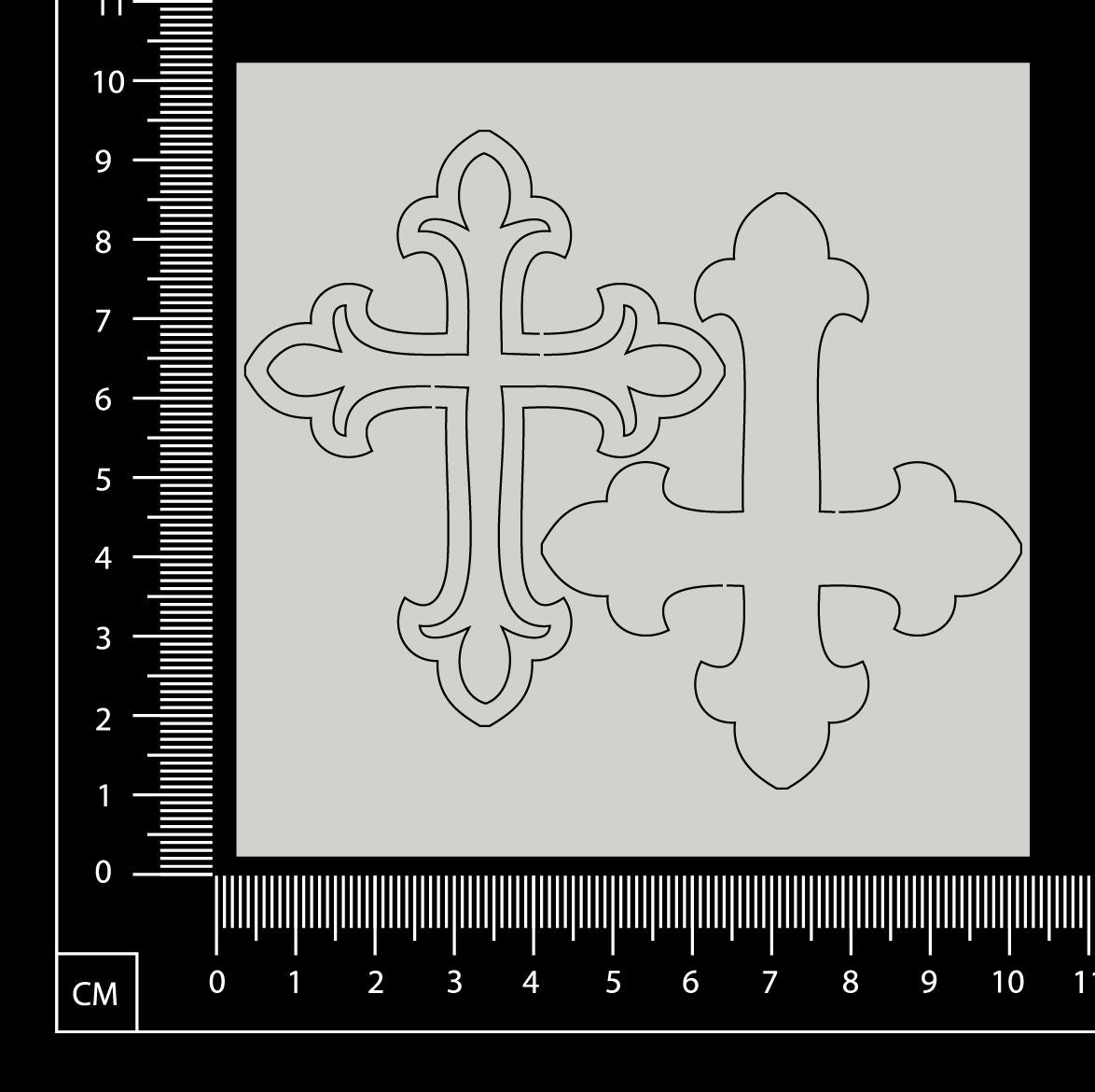 Crosses Set - B - White Chipboard
