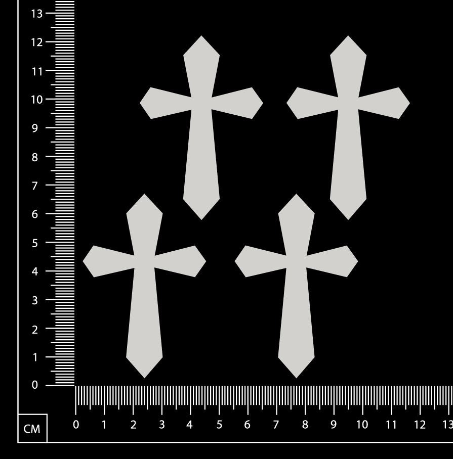 Crosses Set - C - White Chipboard