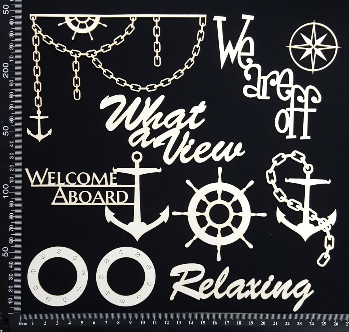 Cruise Elements Set - A - White Chipboard