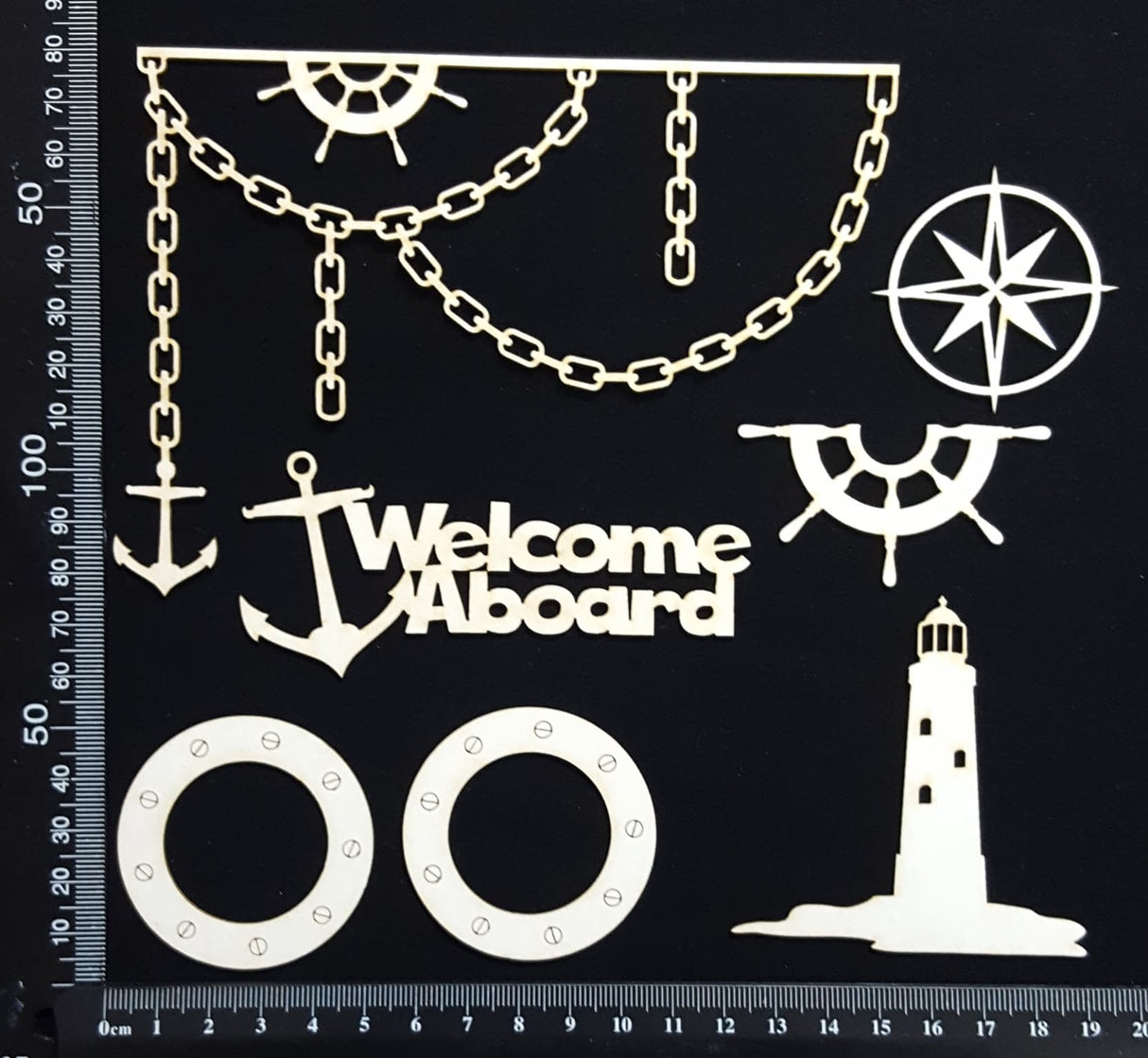 Cruise Elements Set - B - White Chipboard