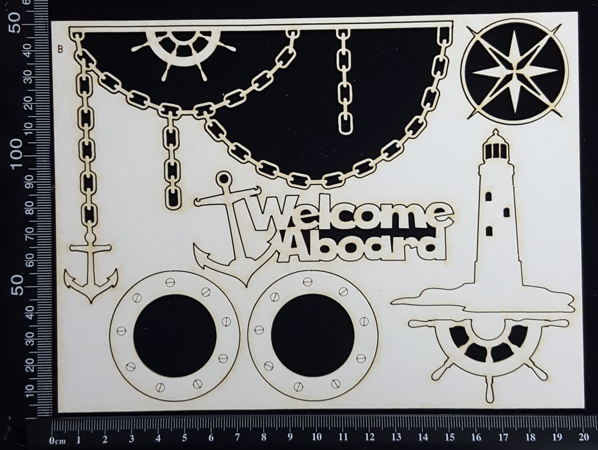 Cruise Elements Set - B - White Chipboard